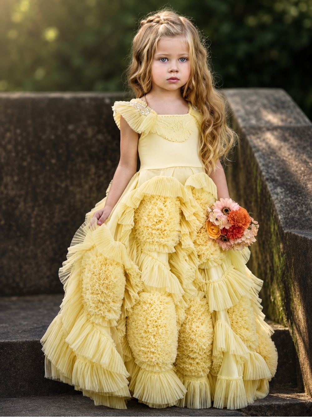 Dollcake NWT Fairy Tail Frock Yellow Photography Whimsical Fairy Girls 14